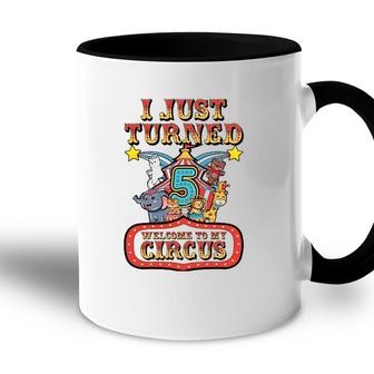 5Th Birthday Carnival Theme Welcome To My Circus Birthday Accent Mug | Mazezy
