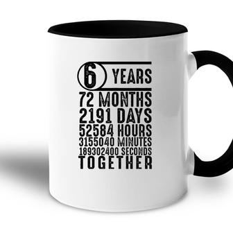 6 Year Marriage 6Th Wedding Anniversary Couple Matching Accent Mug | Mazezy