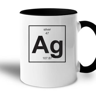 Ag Silver - Periodic Table Of Elements Accent Mug | Mazezy