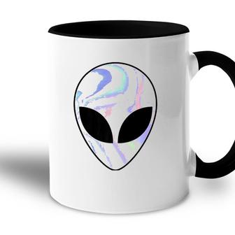 Alien Head Colorful Alien Rave Tee Believe Ufo Accent Mug | Mazezy