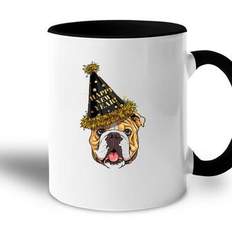 American Bulldog Happy New Year 2023 Dog New Years Eve Party Accent Mug | Mazezy
