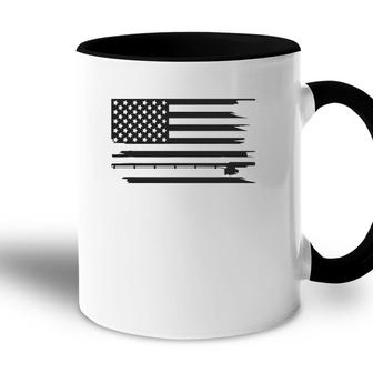 American Flag Fishing Clothing - Fishing Accent Mug - Seseable