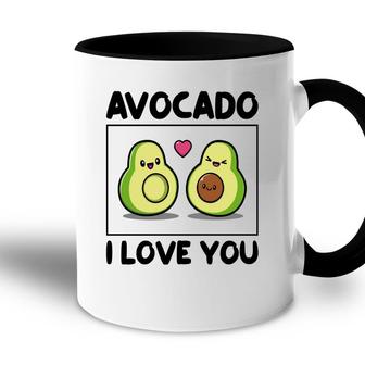 Avocado I Love You So Much Love Funny Avocado Accent Mug - Seseable