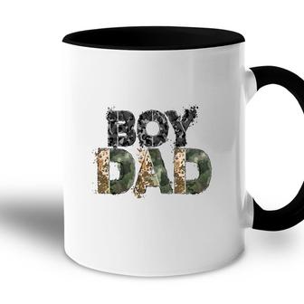 Badass Boy Dad Hero Father Leopard Design Accent Mug - Seseable