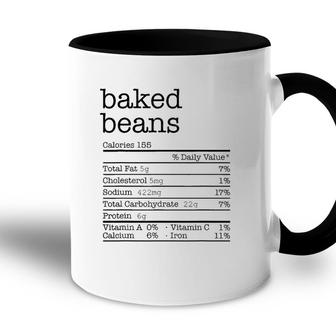 Baked Beans Nutrition Facts Funny Thanksgiving Christmas Accent Mug - Seseable
