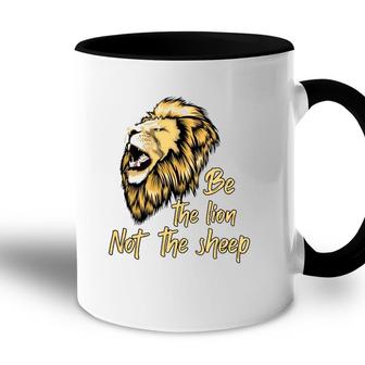Be The Lion Not The Sheep Lion Accent Mug | Mazezy