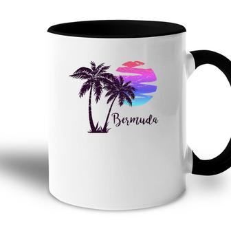 Bermuda Beach Lover Gift Palm Tree Paradise Vacation Vintage Accent Mug | Mazezy