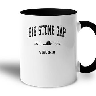Big Stone Gap Virginia Va Vintage Sports Design Black Print Raglan Baseball Tee Accent Mug | Mazezy