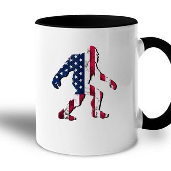 Bigfoot Flag - American Usa Flag Patriotic 4Th Of July Funny Accent Mug - Seseable