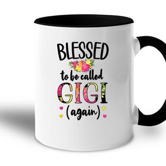 Blessed Gigi Again New Grandma Gigi Promoted To Gigi 2022 Accent Mug | Seseable UK