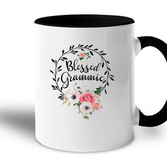 Blessed Grammie For Women Flower Decor Grandma Accent Mug | Mazezy