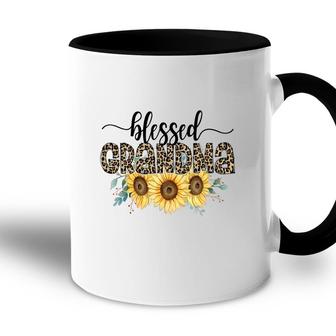 Blessed Grandma Sunflower Leopard Vintage Mothers Day Accent Mug - Seseable