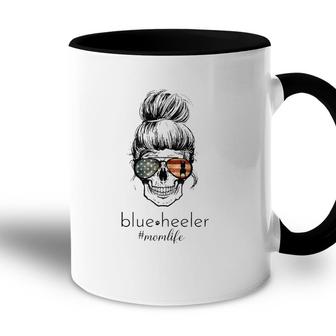 Blue Heeler Dog Mom American Flag Sunglasses Accent Mug - Seseable
