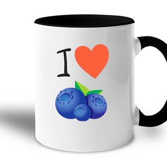 Blueberry I Love Blueberries Tee Accent Mug | Mazezy