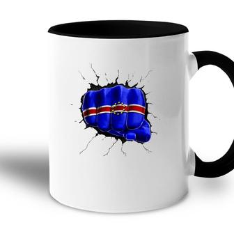Cape Verde Flag Cape Verdean Flag Fist Gift Accent Mug | Mazezy