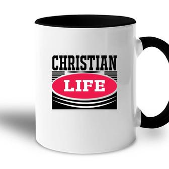 Christian Life Bible Verse Black Graphic Great Christian Accent Mug - Seseable