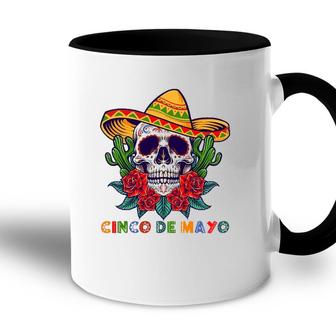 Cinco De Mayo Mexican Cross Sunglasses Skull Mustache Accent Mug - Seseable