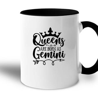 Cool Gifts Queen Are Born As Gemini Gemini Girl Birthday Accent Mug - Seseable
