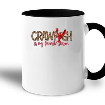 Crawfish Is My Favorite Season Leopard Cajun Lobster 2022 Ver2 Accent Mug | Mazezy