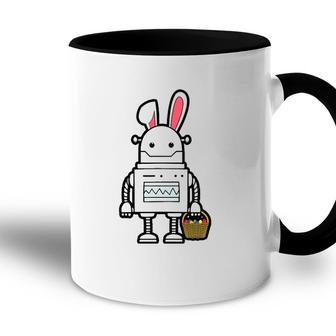 Cute Easter Robot Bunny Easter Day Accent Mug | Mazezy