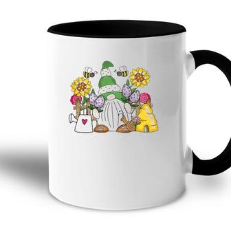 Cute Flower Garden Gnome With Bees And Flowers Gift Gardener Accent Mug | Mazezy