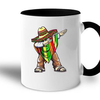 Dabbing Mexican Poncho Cinco De Mayo Accent Mug - Seseable