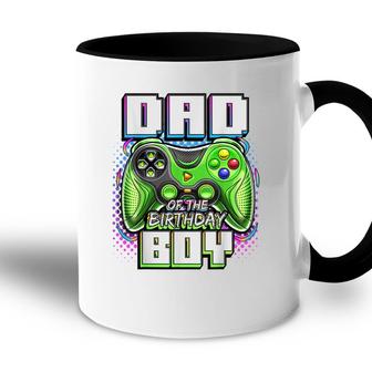 Dad Of The Birthday Boy Matching Video Game Birthday Party Accent Mug - Seseable
