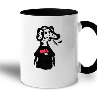 Dare Dog Bad Dogs Club Smoking Dalmatian Dog Accent Mug | Mazezy