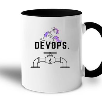 Devops Engineer Unicorn Funny Gift Accent Mug | Mazezy