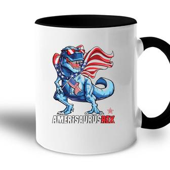 Dinosaur American Flag 4Th Of July Amerisaurusrex Essential Accent Mug - Seseable