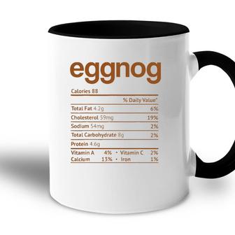 Eggnog Nutrition Facts Funny Thanksgiving Christmas Food Accent Mug - Seseable