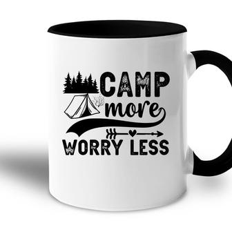 Explore Travel Lovers Camp More Worry Less Accent Mug - Seseable