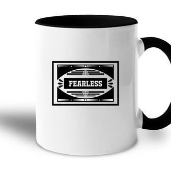Fearless Bible Verse Black Graphic Great Gift Christian Accent Mug - Seseable