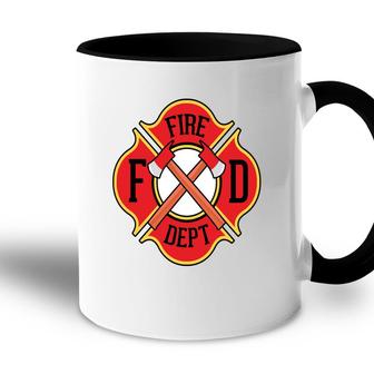 Fire Dept Firefighter Proud Job Idea Accent Mug - Seseable