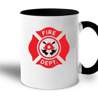 Fire Dept Firefighter Red Great Gift Meaningful Accent Mug - Seseable