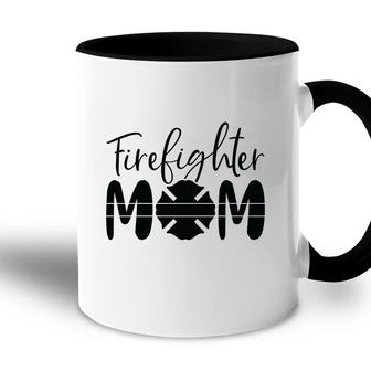 Firefighter Mom Full Black Graphic Meaningful Accent Mug - Seseable