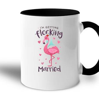 Flamingo Bride Flocking Married Matching Bachelorette Party Accent Mug | Mazezy