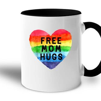 Free Mom Hugs Rainbow Pride Lgbt Accent Mug - Seseable