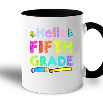 Funny Back To School Hello Fifth Grade 5Th Grade For Kids Accent Mug - Seseable