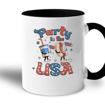 Funny Party In The Usa 4Th Of July Hot Dog Patriotic Kid Accent Mug - Seseable
