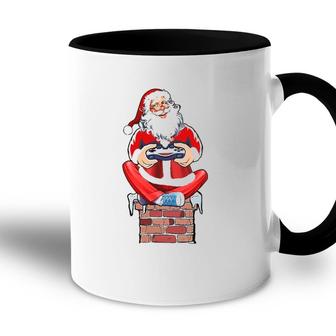 Funny Santa Play Video Game Christmas Gaming Lover Gifts Accent Mug - Seseable