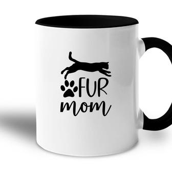 Fur Mom Full Black Cat Meaning Gift For Mom Accent Mug - Seseable