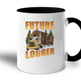 Future Logger Lumberjack Wood Cutter Logging Sawmill Gift Accent Mug | Mazezy