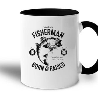 Gift For 35 Years Old Fisherman Fishing 1986 35Th Birthday Accent Mug - Seseable