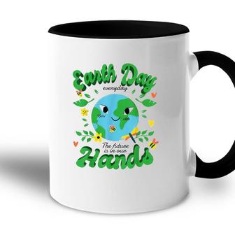 Green Squad For Future Is In Our Hands Of Everyday Earth Day Accent Mug | Mazezy