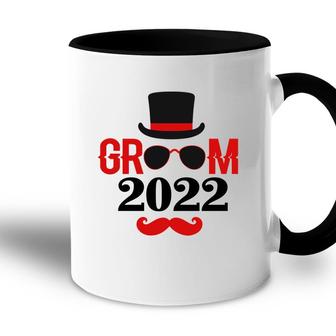 Groom 2022 Groom Bachelor Party Red Black Accent Mug - Seseable