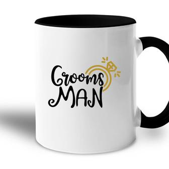 Groom Bachelor Party Grooms Man Black Accent Mug - Seseable