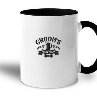Grooms Brew Crew Groom Bachelor Party Great Accent Mug - Seseable