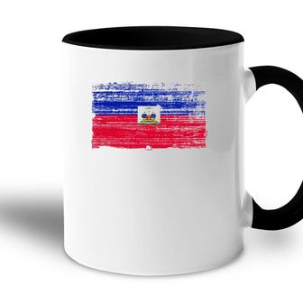 Haitian Flag Ancestry Gift Haiti Accent Mug | Mazezy