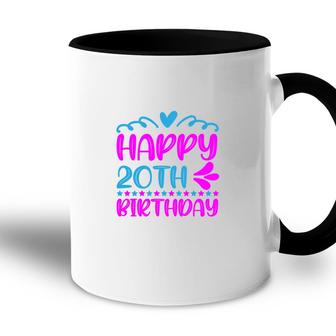 Happy 20Th Birthday With Many Memories Since I Was Born In 2002 Accent Mug - Seseable